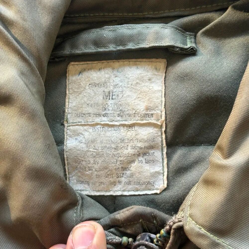 Vintage 70s Military CWU 45/P Flight Jacket Size Medium - Picture 6 of 11